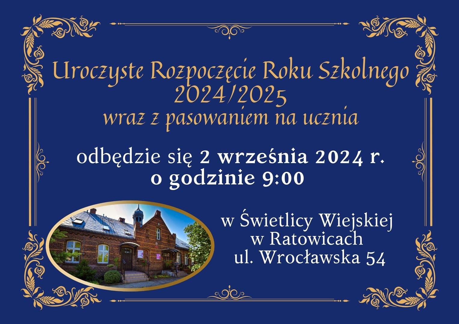 UROCZYSTE ROZPOCZĘCIE ROKU SZKOLNEGO 2024/2025