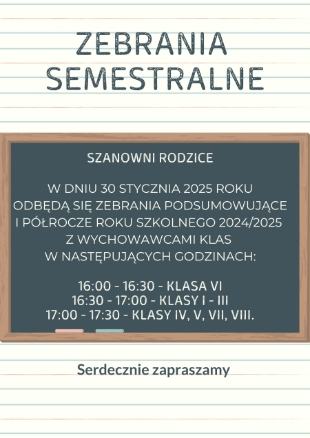 Zebrania semestralne