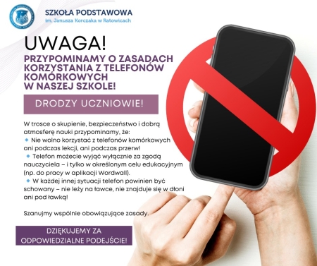 Zasady korzystania z telefonów komórkowych w szkole