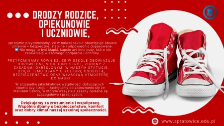 Obuwie zmienne w szkole 
