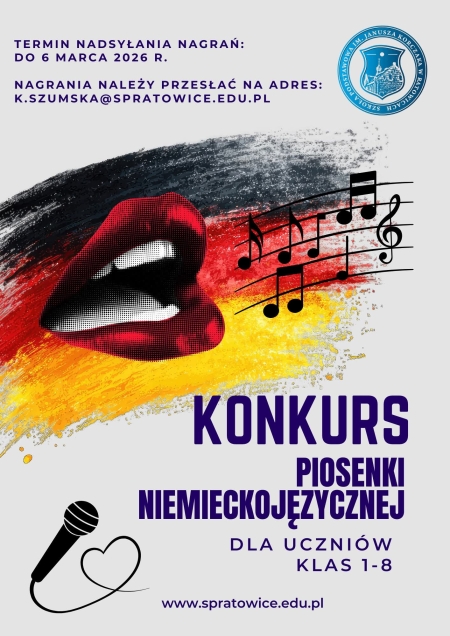 Konkurs Piosenki Niemieckojęzycznej dla uczniów klas 1-8 (konkurs kuratoryjny)