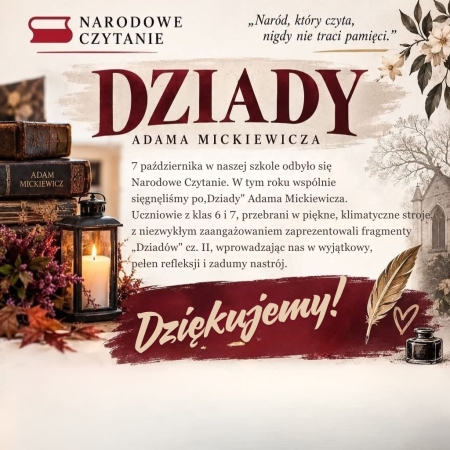 Narodowe Czytanie „Dziadów” w bibliotece w Ratowicach