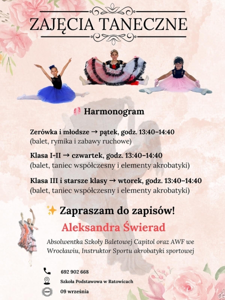 Zajęcia taneczne z elementami baletu